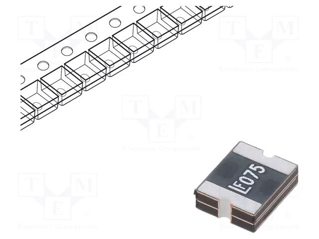 Fuse: PTC polymer; 750mA; SMD; 2016L LITTELFUSE 2016L075/60MR