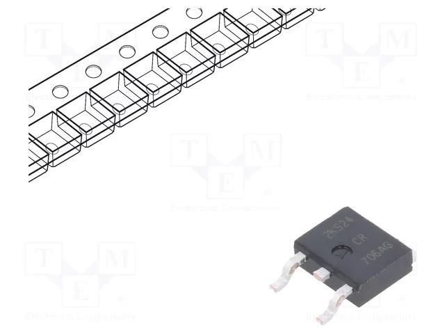 Thyristor; 400V; Ifmax: 4A; 2.6A; Igt: 25mA; DPAK; SMD; reel,tape LITTELFUSE MCR706AT4G-LF