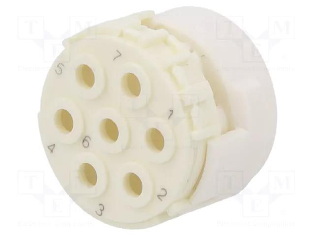 Connector: M23; contact insert; PIN: 7; male; for cable HUMMEL 7.003.907.101