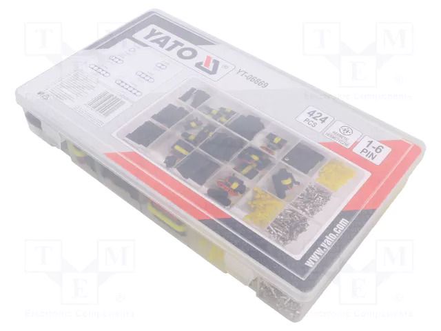 Connector: automotive-set; for cable; crimped; 424pcs. YATO YT-06869