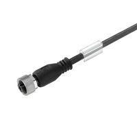 Connection lead; M12; PIN: 4; straight; 5m; plug; 250VAC; 4A; -25÷80°C 9457730150