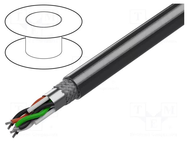 Wire; 3x2x28AWG; RS232,RS422; stranded; Cu; Insulation: PVC; chrome BELDEN 9805.060500