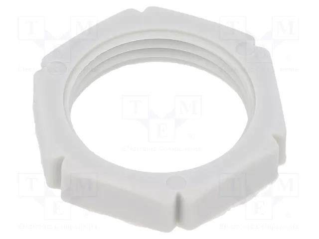 Nut; PG11; polyamide; light grey; -20÷90°C BM GROUP BM3698