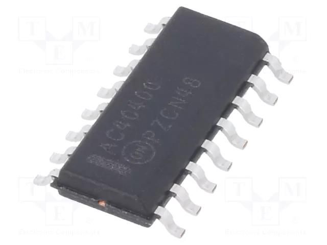 IC: digital; 12-stage,asynchronous reset,binary ripple counter ONSEMI MC74AC4040DG