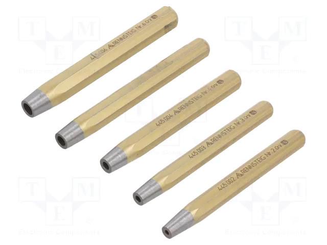 Kit: rivet setter for rivets; 5pcs. RENNSTEIG REN.4451000