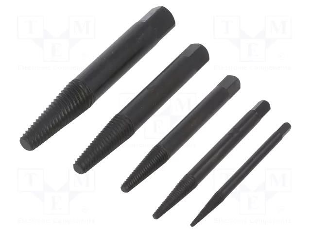 Kit: screw extractor; 5pcs. RENNSTEIG REN.4709003