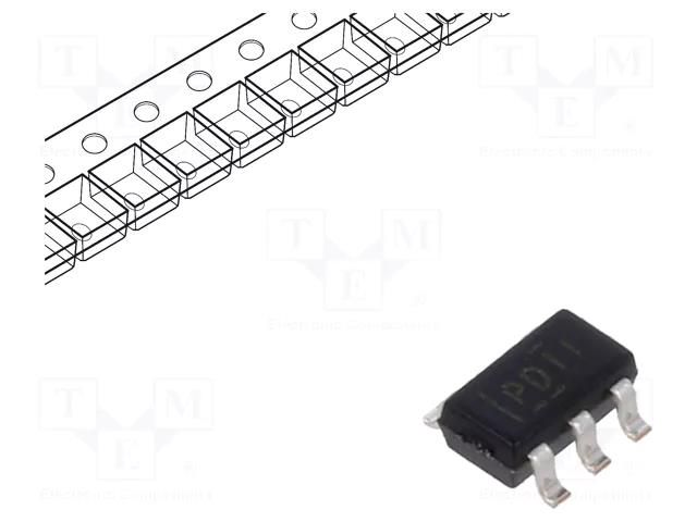 IC: supervisor circuit; power on reset monitor (PoR); SOT23-5 TEXAS INSTRUMENTS TPS3828-33DBVR