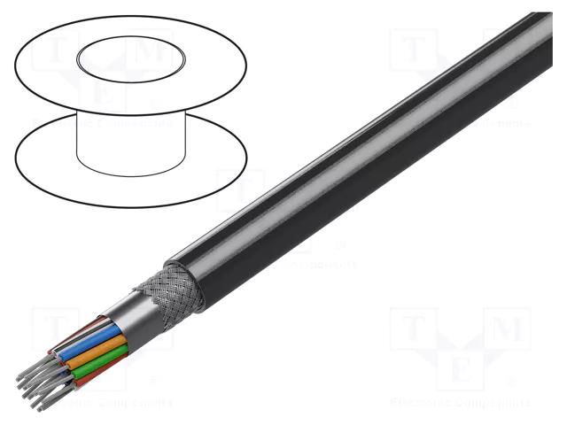 Wire; 15x24AWG; RS232,RS423; stranded; Cu; Insulation: PVC; chrome BELDEN 9936.060500