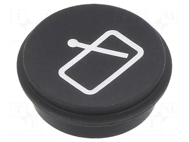 Button; round; Ø21mm; black; 09 EAO 09-0S12.0097
