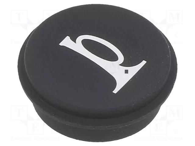 Button; round; Ø21mm; black; 09 EAO 09-0S12.0244