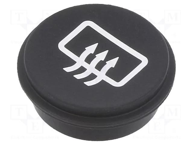 Button; round; Ø21mm; black; 09 EAO 09-0S12.0636A