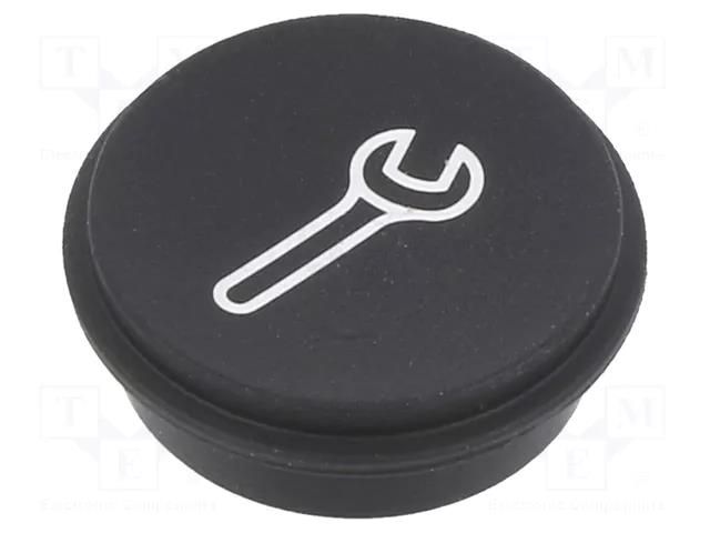 Button; round; Ø21mm; black; 09 EAO 09-0S12.0717