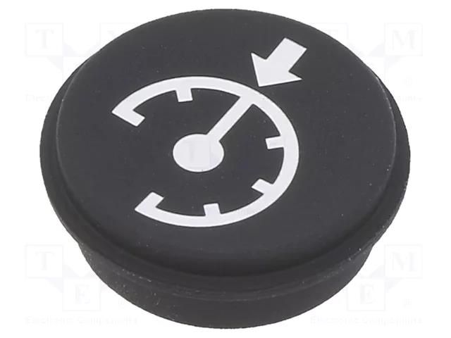 Button; round; Ø21mm; black; 09 EAO 09-0S12.2047