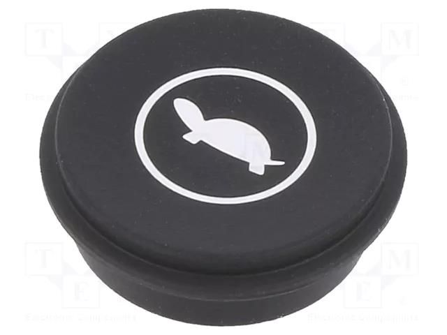 Button; round; Ø21mm; black; 09 EAO 09-0S12.2639