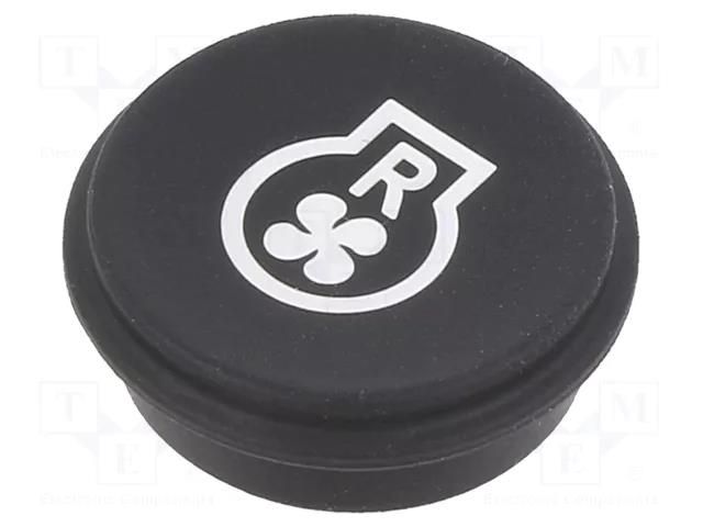 Button; round; Ø21mm; black; 09 EAO 09-0S12.3328