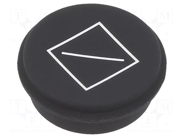 Button; round; Ø21mm; black; 09 EAO 09-0S12.5104