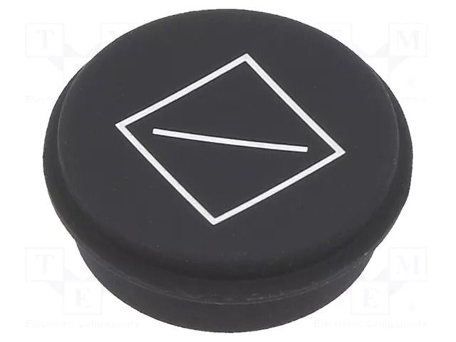 Button; round; Ø21mm; black; 09 EAO 09-0S12.5104