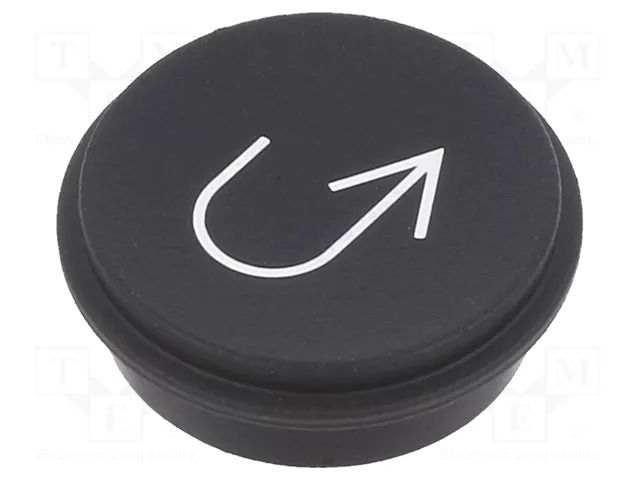 Button; round; Ø21mm; black; 09 EAO 09-0S12.6051B