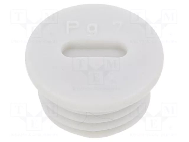 Stopper; PG7; IP56; polyamide; light grey; Thread: PG; 6mm; -25÷60°C BM GROUP BM4596