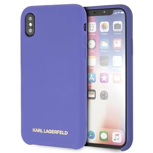 Karl Lagerfeld Silicone iPhone X/Xs Case - Purple, Karl Lagerfeld 3700740435540 3700740435540