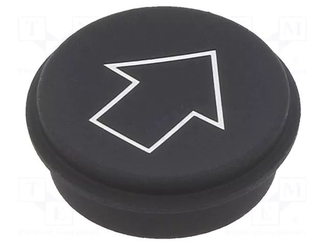 Button; round; Ø21mm; black; 09; Button marking: arrow EAO 09-0S12.0251