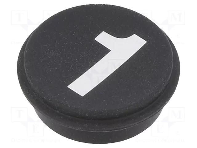 Button; round; Ø21mm; black; 09; Button marking: 1 EAO 09-0S12.C000225