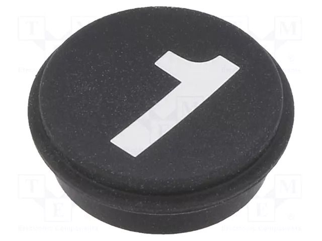 Button; round; Ø21mm; black; 09; Button marking: 1 EAO 09-0S12.C000225