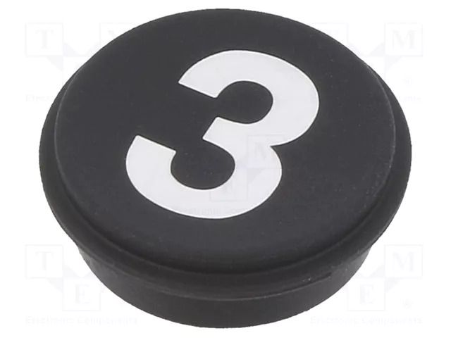 Button; round; Ø21mm; black; 09; Button marking: 3 EAO 09-0S12.C000231