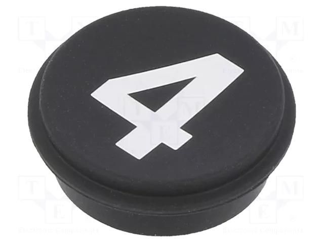 Button; round; Ø21mm; black; 09; Button marking: 4 EAO 09-0S12.C000237