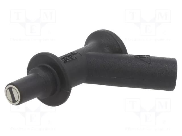 Measuring tip; 2A; black; Tip diameter: 7mm; Socket size: 4mm STÄUBLI XMA-7-21