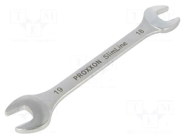 Wrench; spanner; 18mm,19mm; Chrom-vanadium steel; SlimLine PROXXON PR23846