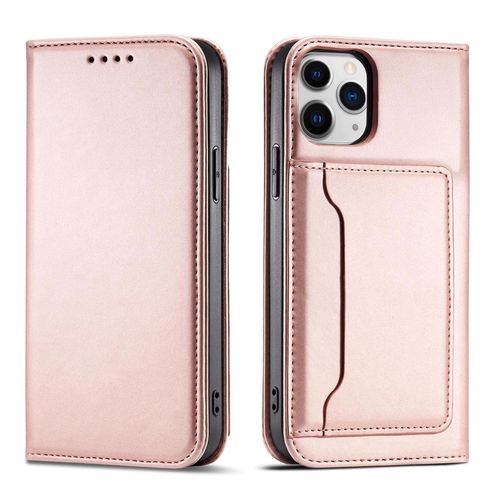 Magnet Card Case for iPhone 12 Pro Pouch Card Wallet Card Stand Pink, Hurtel 5907769342271 5907769342271