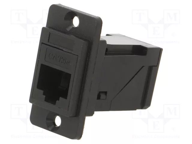 Coupler; DUALSLIM; Cat: 5e; 8p8c; RJ45 socket,both sides; angled CLIFF CP30751