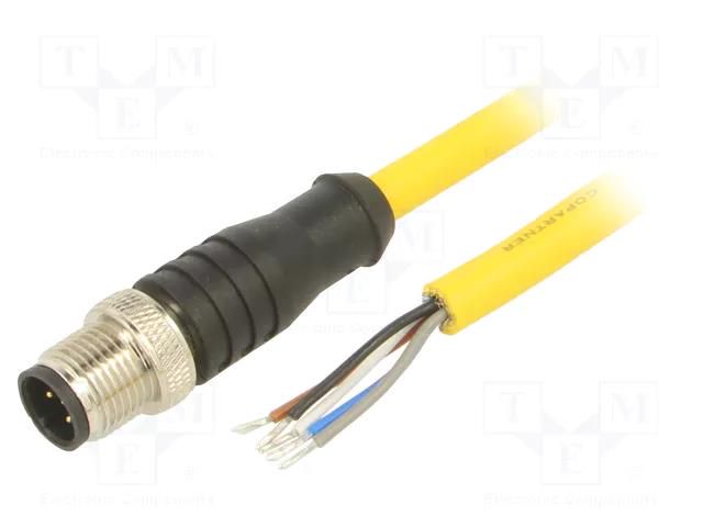 Cable: for sensors/automation; M12; PIN: 5; straight; 10m; plug MUELLER ELECTRIC C5A06M010