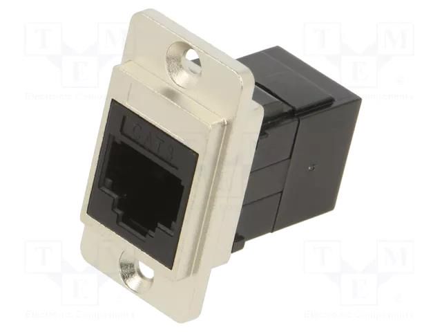 Coupler; DUALSLIM; Cat: 3; 6p4c; RJ11 socket,both sides; angled CLIFF CP30724M