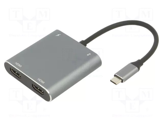 Adapter; OTG,USB 3.0; nickel plated; 0.15m; black; 4K,UHD 2160p VCOM CU450A
