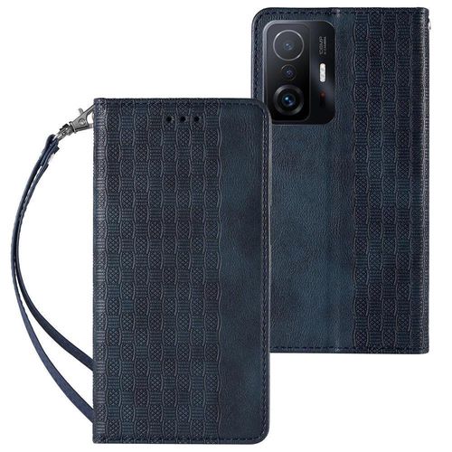 Magnet Strap Case Case for Samsung Galaxy A13 5G Pouch Wallet + Mini Lanyard Pendant Blue, Hurtel 5907769342059 5907769342059