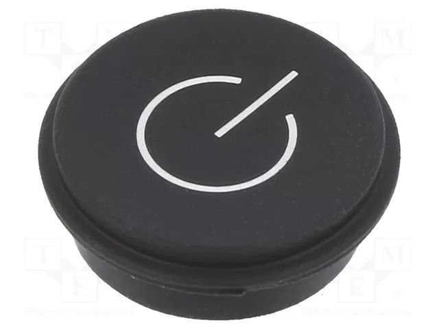 Button; round; Ø21mm; black; 09 EAO 09-0S12.5009