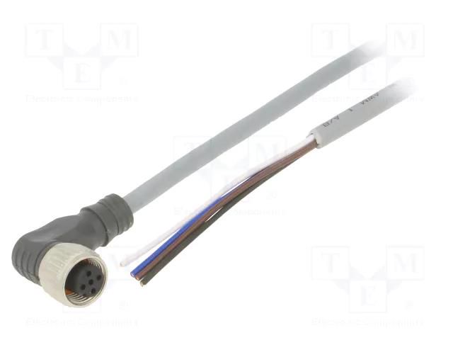 Cable: for sensors/automation; PIN: 4; angled; 2m; M12; 250VDC; 4A CARLO GAVAZZI CONE14NF-A2P