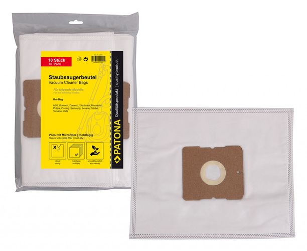 PATONA 10 vacuum cleaner bag multi layer fleece incl. Microfilter f. AEG S-BAG GR.205, PATONA 9502 4055655111201