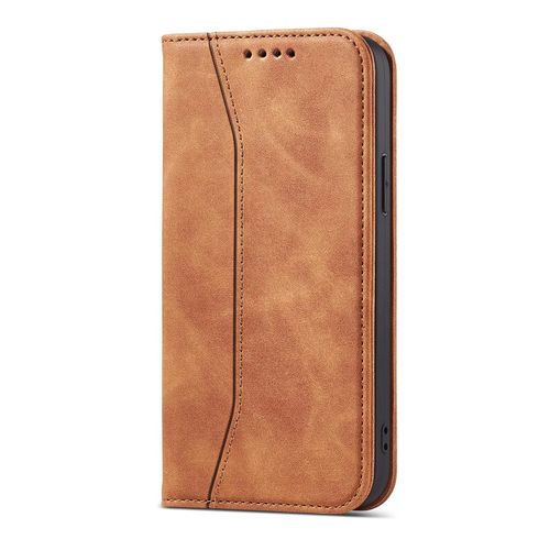 Magnet Fancy Case Case for iPhone 12 Pro Max Pouch Wallet Card Holder Brown, Hurtel 5907769341618 5907769341618