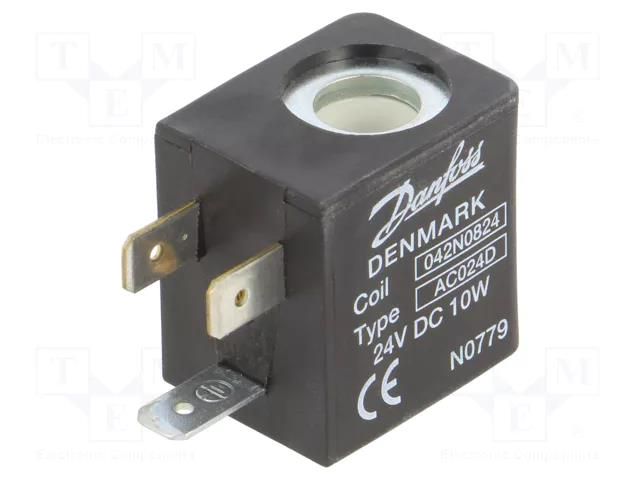 Accessories: coil for solenoid valve; 9mm; 24VDC; IP00; -40÷50°C DANFOSS 042N0824