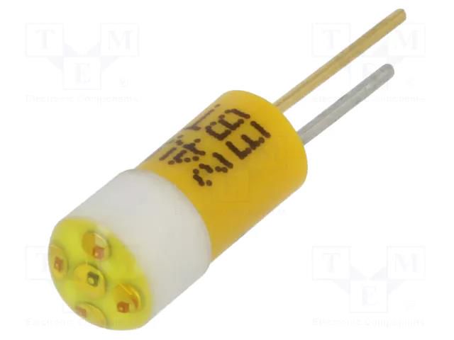 LED lamp; yellow; BI-PIN; 24VDC; plastic; 4.5mm; Leads: 2pin CML INNOVATIVE TECHNOLOGIES 15010352