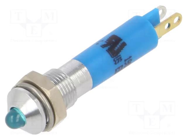 Indicator: LED; prominent; blue; 24VDC; Ø6mm; IP40; connectors CML INNOVATIVE TECHNOLOGIES 19020357