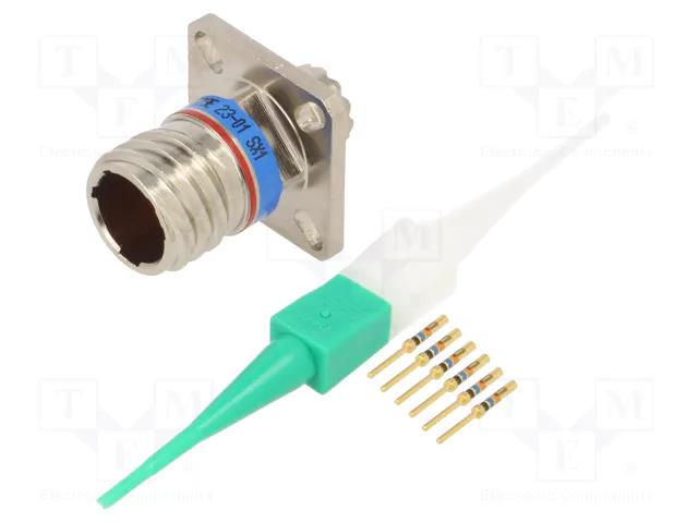 Connector: military; socket; male; PIN: 6; size 9; aluminium alloy AMPHENOL AIR D38999/20FA35PN