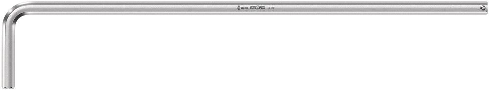 950 L HF L-key, metric, chrome-plated, with holding function, 3.0x126, Wera 05022120001