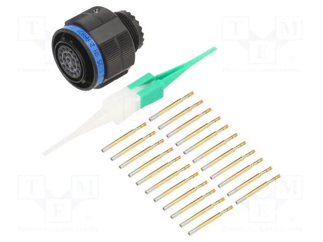 Connector: military; plug; female; PIN: 22; straight; crimped; 5A AMPHENOL AIR D38999/26ZC35SN