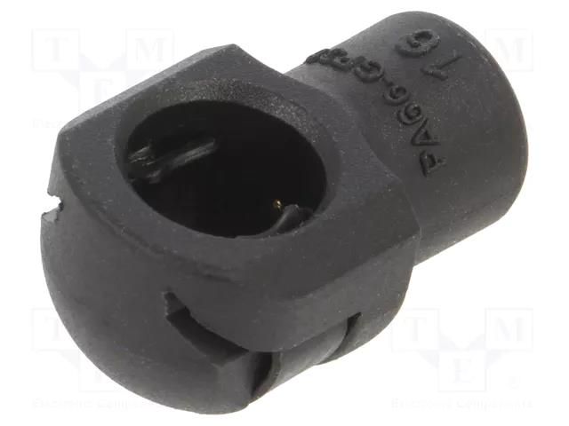 Mounting element for gas spring; plastic; 10mm; Thread: M6 PNEUMAT 72421