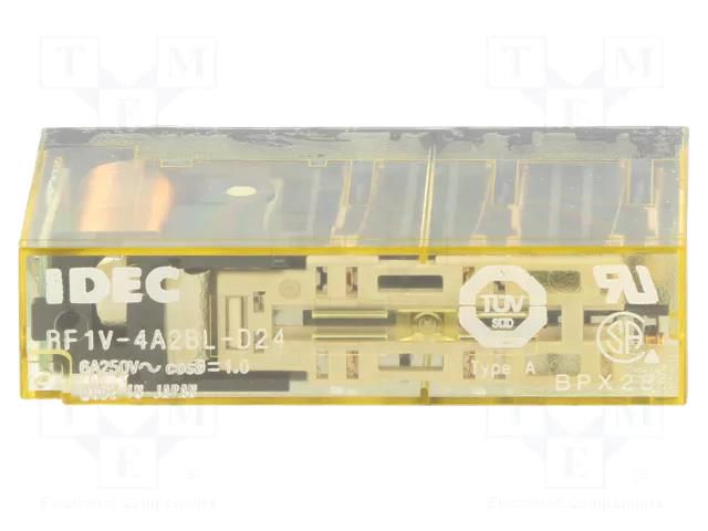 Relay: electromagnetic; NC x2 + NO x4; Ucoil: 24VDC; 6A/250VAC IDEC RF1V-4A2BL-D24
