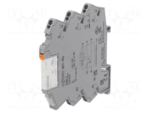 Relay: interface; SPDT; Ucoil: 24VDC; 6A; 6A/250VAC WAGO 857-304